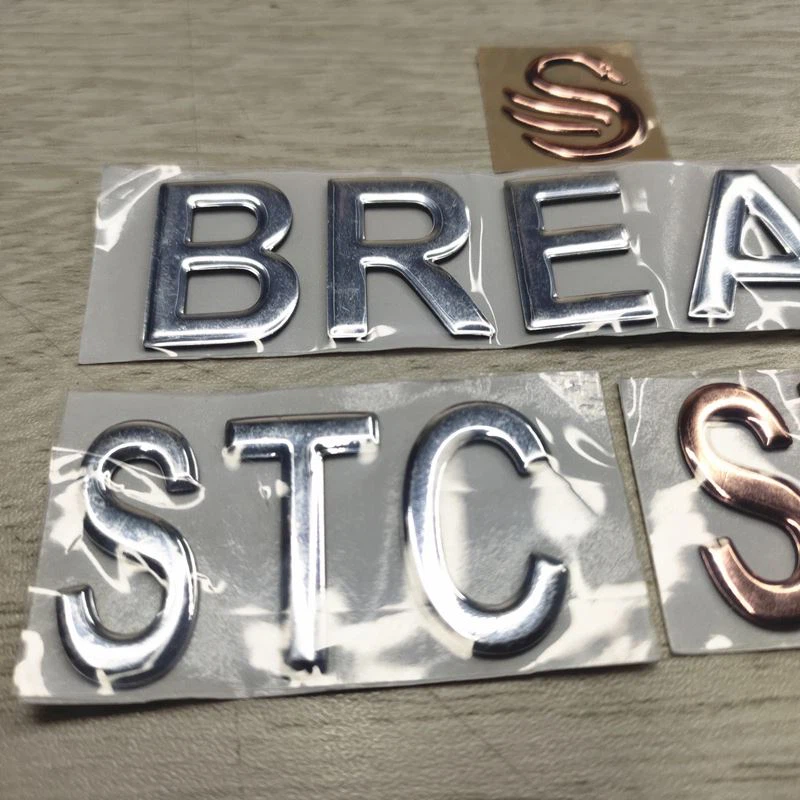 3D pvc decal chrome sticker